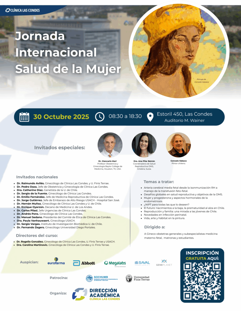 Jornada Internacional de Salud de la Mujer se realizará en Clínica Las Condes